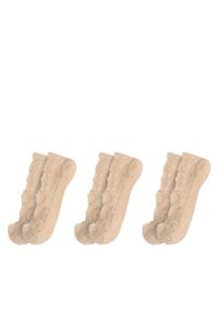 Jenny Fairy Zestaw 3 par stopek damskich 4WB-002-AW23 (3-pack) Beżowy. Kolor: beżowy. Materiał: syntetyk