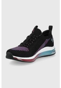 skechers - Skechers sneakersy kolor czarny. Nosek buta: okrągły. Zapięcie: sznurówki. Kolor: czarny. Materiał: guma