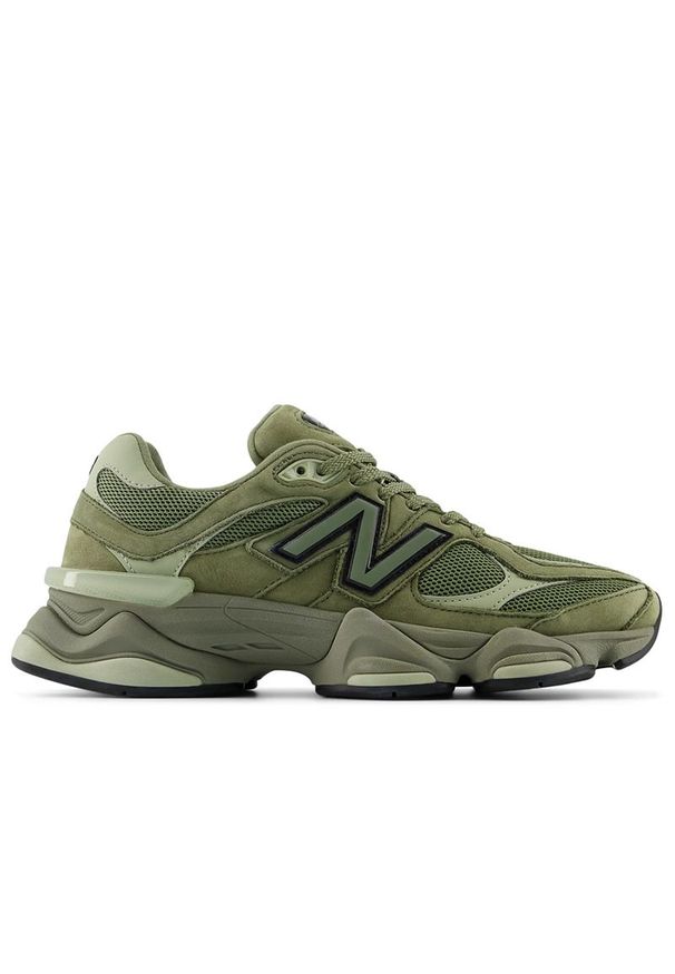 Buty unisex New Balance U9060ZGD - zielone. Kolor: zielony. Materiał: materiał, skóra, syntetyk, guma. Szerokość cholewki: normalna. Sport: turystyka piesza