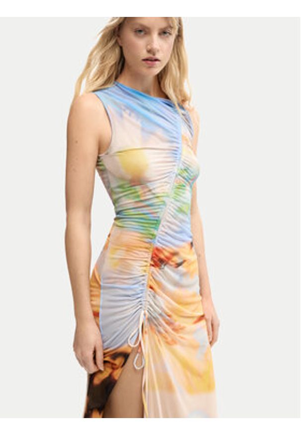 Desigual Sukienka letnia Jade 26SWVK38 Kolorowy Slim Fit. Materiał: syntetyk. Wzór: kolorowy. Sezon: lato