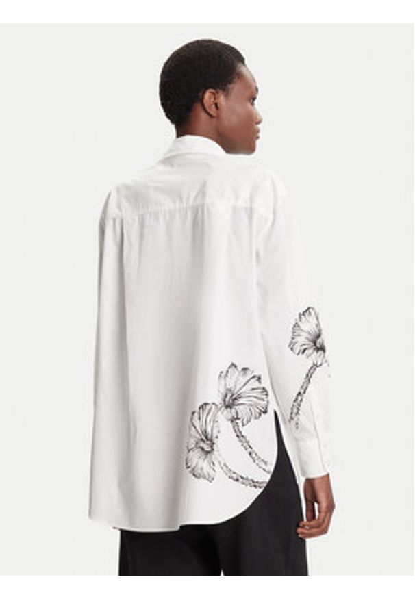 Desigual Koszula Byn Lacroix 25WWCW07 Biały Loose Fit. Kolor: biały. Materiał: bawełna