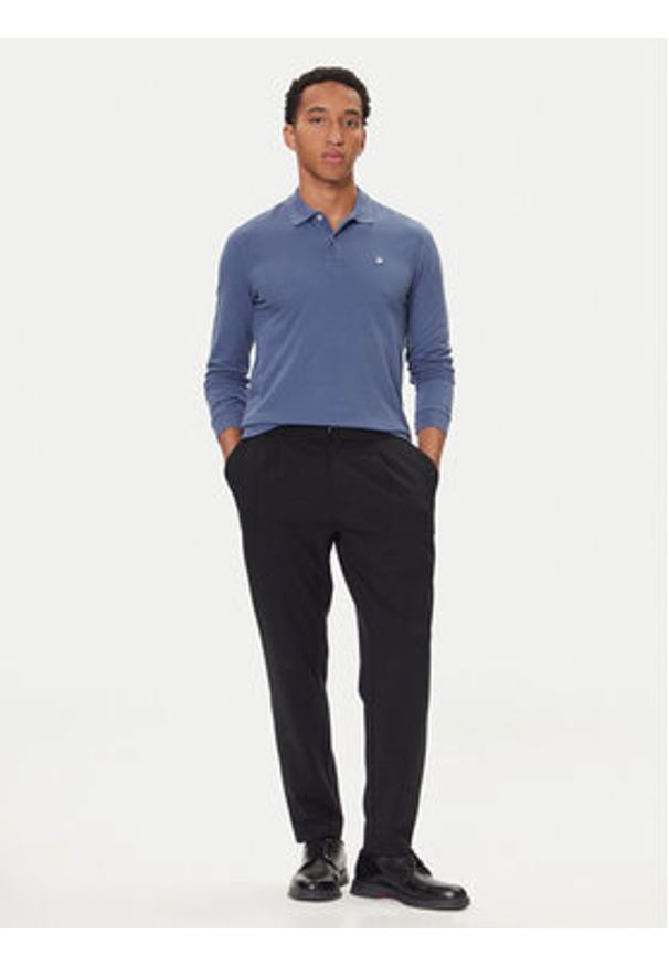 United Colors of Benetton - United Colors Of Benetton Polo 3089J3204 Granatowy Regular Fit. Typ kołnierza: polo. Kolor: niebieski. Materiał: bawełna
