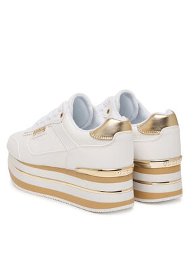 Guess Sneakersy FLJHN4 ELE12 Biały. Kolor: biały. Materiał: skóra