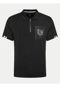 La Martina Polo YMP015 JS324 Czarny Regular Fit. Typ kołnierza: polo. Kolor: czarny. Materiał: bawełna