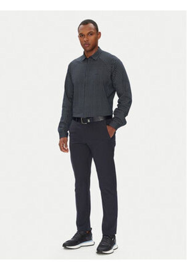 BOSS Koszula Excurse 50544843 Granatowy Regular Fit. Kolor: niebieski. Materiał: bawełna
