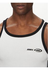 Karl Kani Tank top Ellipse 60310050 Biały Slim Fit. Kolor: biały. Materiał: bawełna