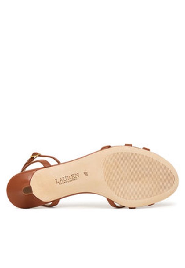 Lauren Ralph Lauren - LAUREN RALPH LAUREN Sandały Kendyl 802P10397001 Brązowy. Kolor: brązowy. Materiał: skóra