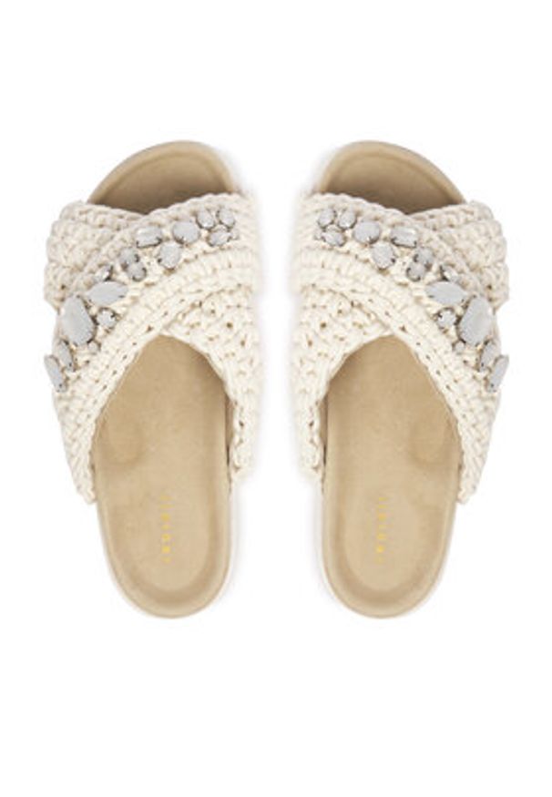 Inuikii Klapki Woven Stones Platform 1004.005.0043 Biały. Kolor: biały. Materiał: materiał. Obcas: na platformie