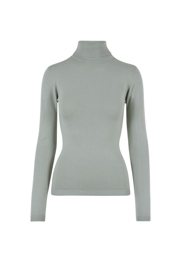 Damski sweter z golfem Urban Classics. Typ kołnierza: golf. Kolor: beżowy. Materiał: polar. Sezon: zima. Sport: golf