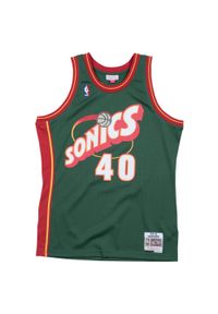 Mitchell & Ness - Koszulka NBA Seattle Supersonics Shawn Kemp. Kolor: zielony. Sport: koszykówka #1