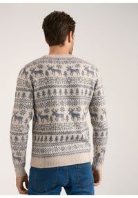 Ochnik - Sweter męski. Materiał: materiał. Długość: długie. Sezon: zima. Styl: wizytowy