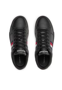 TOMMY HILFIGER - Tommy Hilfiger Sneakersy Supercup Lth Stripes Ess FM0FM04895 Czarny. Kolor: czarny. Materiał: skóra #3