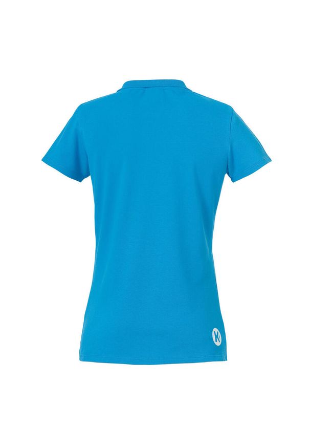 KEMPA - Damska koszulka polo Kempa Basics. Typ kołnierza: polo. Kolor: niebieski. Materiał: materiał