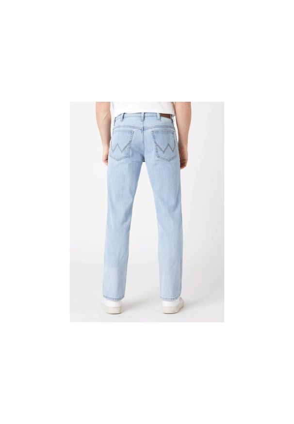 Wrangler - WRANGLER STRAIGHT MĘSKIE SPODNIE JEANSOWE JEANSY BLEACH W10TM6X9E 112126013