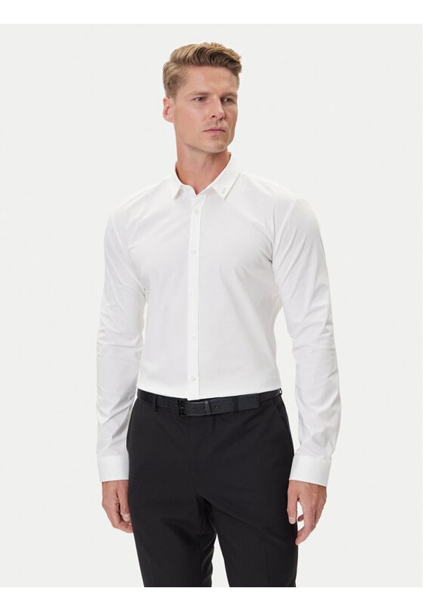 Hugo - HUGO Koszula Ero3 50475678 Biały Extra Slim Fit. Kolor: biały. Materiał: bawełna