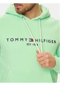 TOMMY HILFIGER - Tommy Hilfiger Bluza Logo MW0MW11599 Zielony Regular Fit. Kolor: zielony. Materiał: bawełna, syntetyk #4