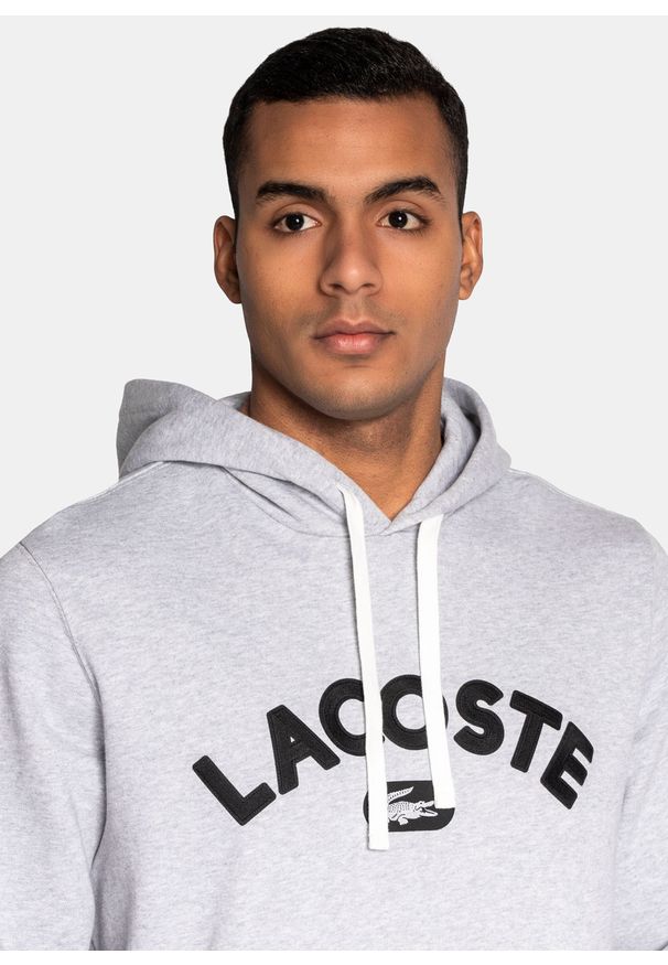 Bluza męska szara Lacoste Sport Hoodie SH6876.CCA. Kolor: szary. Materiał: materiał. Styl: sportowy