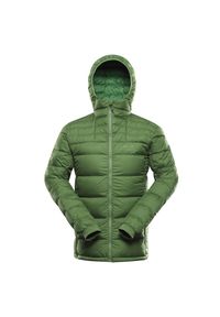ALPINE PRO - Kurtka męska puchowa Alpine Pro Rogit lekka. Kolor: zielony. Materiał: puch