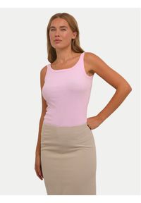 Kaffe Top Carna 10507348 Różowy Shaped Fit. Kolor: różowy. Materiał: bawełna