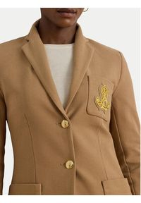 Lauren Ralph Lauren - LAUREN RALPH LAUREN Marynarka 200797305018 Beżowy Slim Fit. Kolor: beżowy. Materiał: bawełna #6