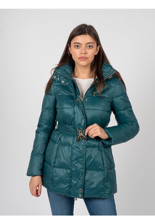Patrizia Pepe Kurtka Puchowa | 2O0049A9M1 | Kobieta | Zielony. Typ kołnierza: kaptur. Kolor: zielony. Materiał: poliamid. Wzór: jednolity