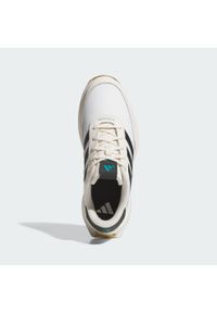 Adidas - Buty S2G Spikeless Leather 24 Golf. Kolor: biały, wielokolorowy, szary. Materiał: skóra. Szerokość cholewki: normalna. Sport: golf