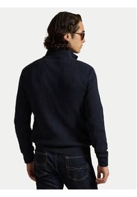 Polo Ralph Lauren Sweter 710979101001 Granatowy Regular Fit. Typ kołnierza: polo. Kolor: niebieski. Materiał: bawełna #5