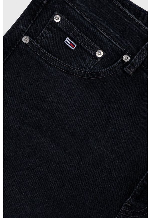 Tommy Jeans jeansy damskie high waist. Stan: podwyższony. Kolor: czarny