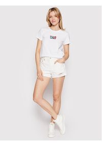 Levi's® T-Shirt The Perfect 17369-1922 Biały Regular Fit. Kolor: biały. Materiał: bawełna