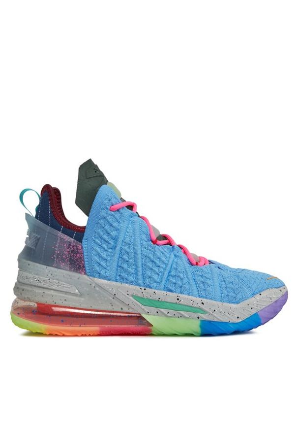 Nike Buty do koszykówki Lebron XVIII DM2813-400 Niebieski. Kolor: niebieski. Materiał: materiał. Sport: koszykówka