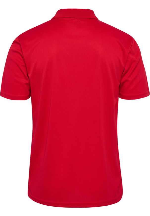 Koszulka poliestrowa sportowa Hummel Essential 24 Polo czerwona. Typ kołnierza: polo. Kolor: czerwony, różowy, wielokolorowy. Materiał: poliester. Styl: sportowy