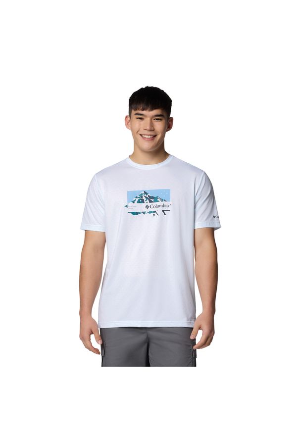 columbia - Koszulka męska Columbia Ice Lake II SS Tee. Kolor: biały. Sport: turystyka piesza