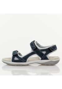 Granatowe skórzane sandały damskie Cambell 94327. Okazja: na spacer, na co dzień. Zapięcie: rzepy. Kolor: niebieski. Materiał: skóra. Sezon: wiosna, lato. Styl: casual, elegancki, sportowy, klasyczny #1