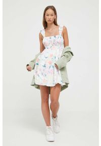 Abercrombie & Fitch sukienka mini rozkloszowana. Materiał: tkanina. Długość rękawa: na ramiączkach. Typ sukienki: rozkloszowane. Styl: klasyczny. Długość: mini #3