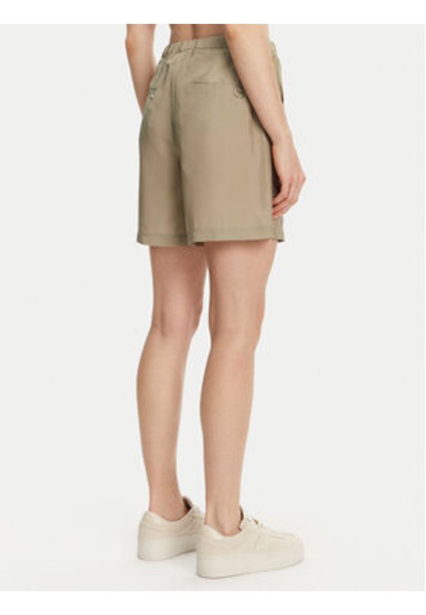 Marella Szorty materiałowe Borbona 2513141025 Zielony Relaxed Fit. Kolor: zielony. Materiał: jedwab