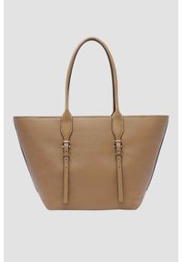 Michael Kors - MICHAEL KORS Brązowa shopperka ze skóry. Kolor: brązowy. Materiał: skórzane. Styl: klasyczny, casual, elegancki #2