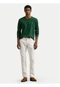 Polo Ralph Lauren Longsleeve 710760121038 Zielony Slim Fit. Typ kołnierza: polo. Kolor: zielony. Materiał: bawełna. Długość rękawa: długi rękaw #4