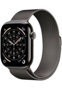 APPLE - Smartwatch Apple Watch 11 GPS + Cellular 46mm Slate Titanium Milanese Loop M/L Grafitowy (MFD44WF/A). Rodzaj zegarka: smartwatch. Kolor: szary #1