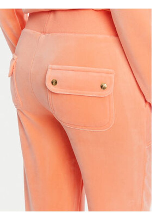 Juicy Couture Spodnie dresowe Layla JCSEBJ001 Pomarańczowy Flared Leg. Kolor: pomarańczowy. Materiał: syntetyk
