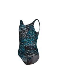 Strój kąpielowy dziewczęcy jednoczęściowy na basen Arena Animalier. Kolor: zielony, czarny, wielokolorowy #1