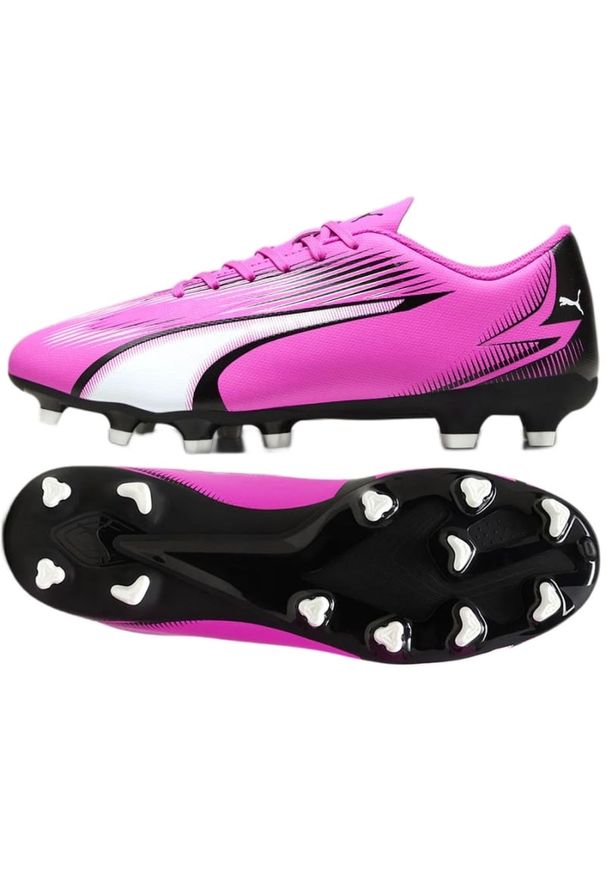 Buty Puma Ultra Play FG/AG M 107763 01 różowe. Kolor: różowy. Materiał: materiał, syntetyk. Szerokość cholewki: normalna. Sport: piłka nożna