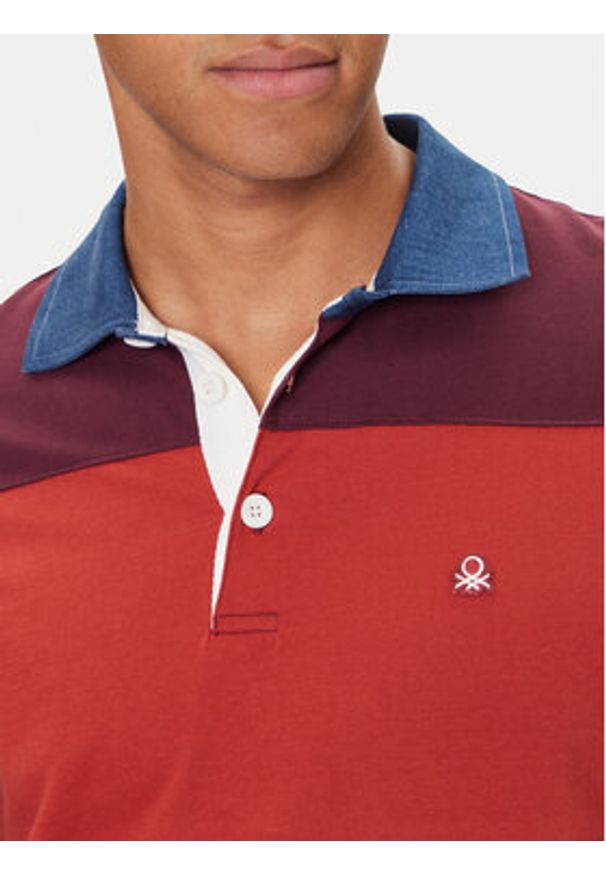 United Colors of Benetton - United Colors Of Benetton Polo 3BC1U302L Kolorowy Regular Fit. Typ kołnierza: polo. Materiał: bawełna. Wzór: kolorowy