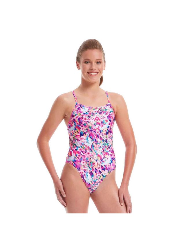 AMANZI - Amanzi Manchurian Magic Swimsuit Women'S - Size 36. Kolor: czerwony, wielokolorowy, różowy