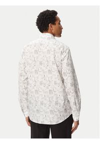 Karl Lagerfeld - KARL LAGERFELD Koszula 605000 563613 Biały Regular Fit. Typ kołnierza: dekolt w karo. Kolor: biały. Materiał: bawełna #5