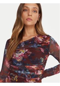 Guess Bluzka W5BP32 KCZC2 Kolorowy Slim Fit. Materiał: syntetyk. Wzór: kolorowy #3