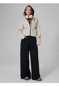 4f - 4F Kurtka przejściowa membrana 5000 damska - beżowa L. Okazja: na co dzień. Kolor: beżowy. Długość rękawa: raglanowy rękaw. Styl: casual #2