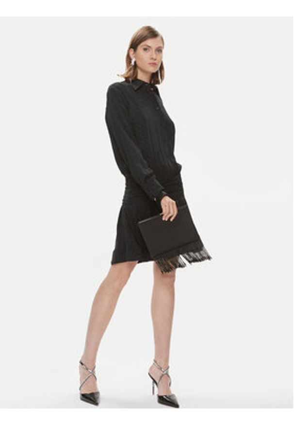 Pinko Sukienka codzienna Arzach 102306 A193 Czarny Flare Fit. Okazja: na co dzień. Kolor: czarny. Materiał: syntetyk. Typ sukienki: proste. Styl: casual