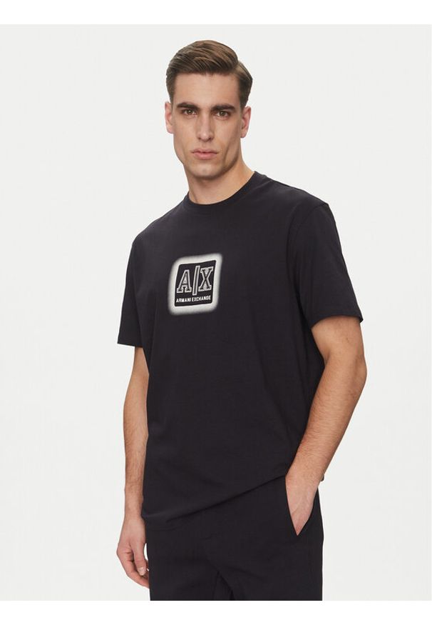 Armani Exchange T-Shirt XM000545 AF10361 UB101 Granatowy Regular Fit. Kolor: niebieski. Materiał: bawełna
