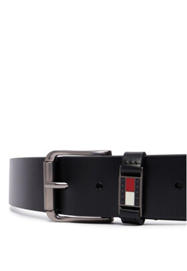 Tommy Jeans Pasek Tjm Tommy Roller Buckle 4.0 AM0AM14460 Czarny. Kolor: czarny. Materiał: skóra