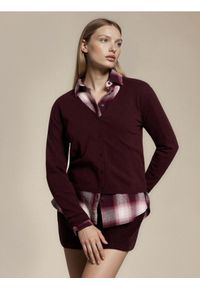 Sinsay - Sweter z domieszką wełny i wiskozy - bordowy. Kolor: czerwony. Materiał: wełna, wiskoza